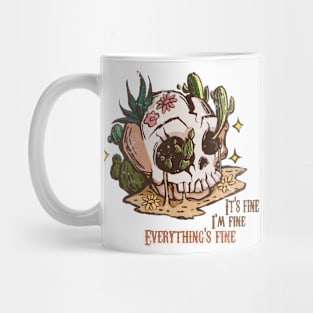 "I'm Fine" Skull Western Aesthetic Mug